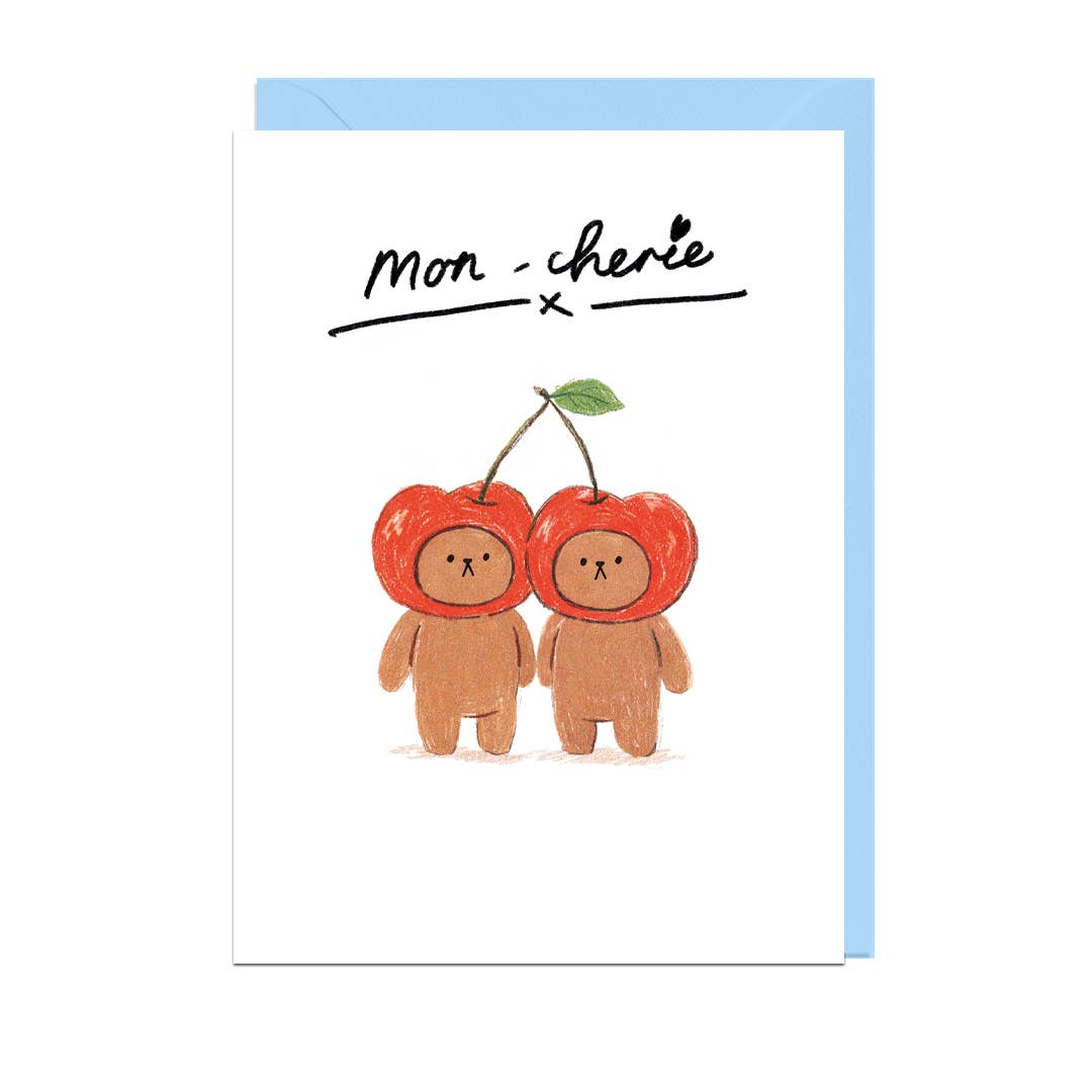 Mon Cherie Bear Greeting Card