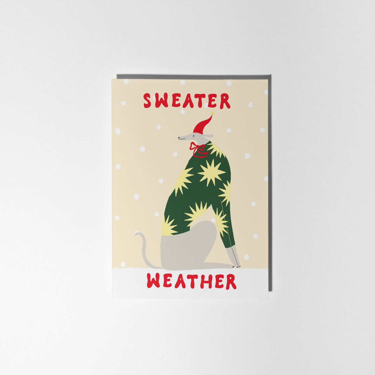 Sweater Weather Christmas Card | Whippet Card | Festive Dog