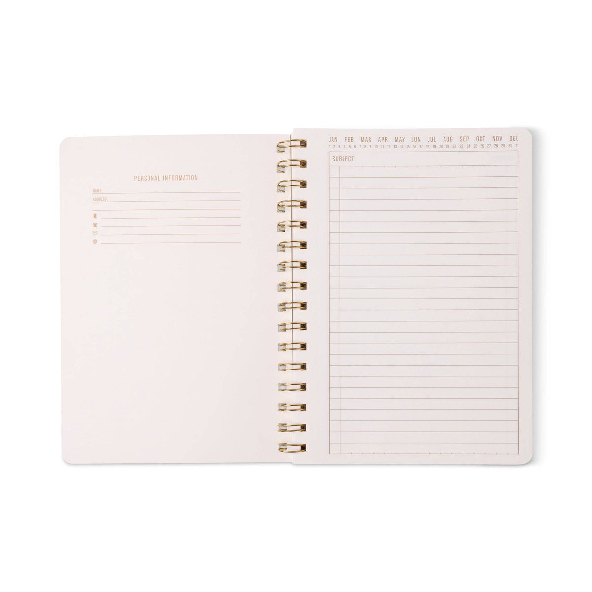 A5 Twin Wire Notebook - Blue Lattice