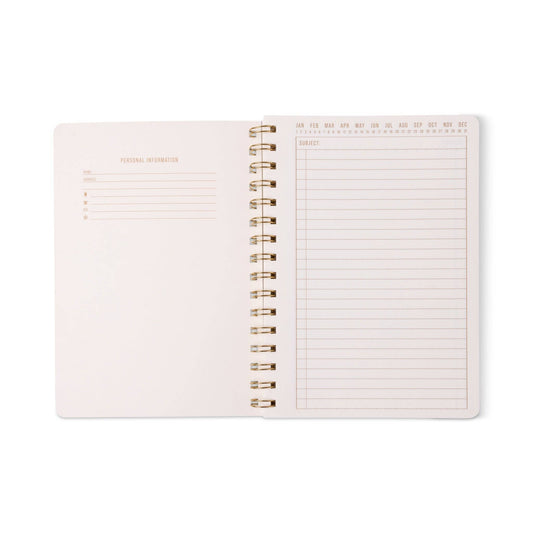 A5 Twin Wire Notebook - Blue Lattice