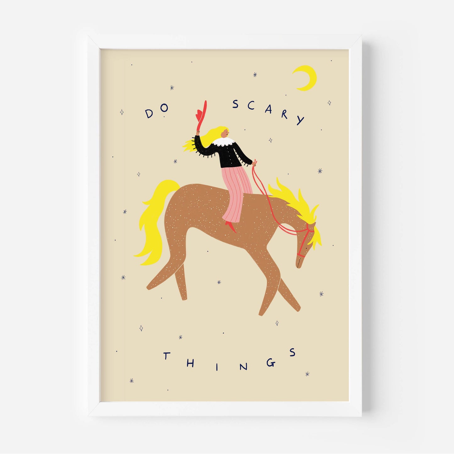 Do Scary Things, Cowgirl Art Print