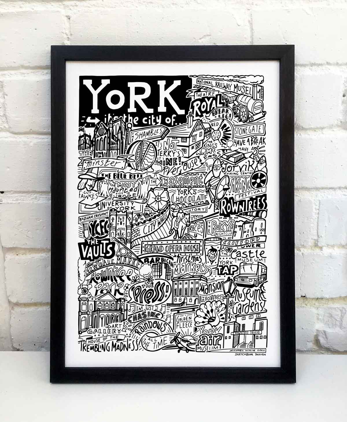 York Landmarks It's The City Of Art Print