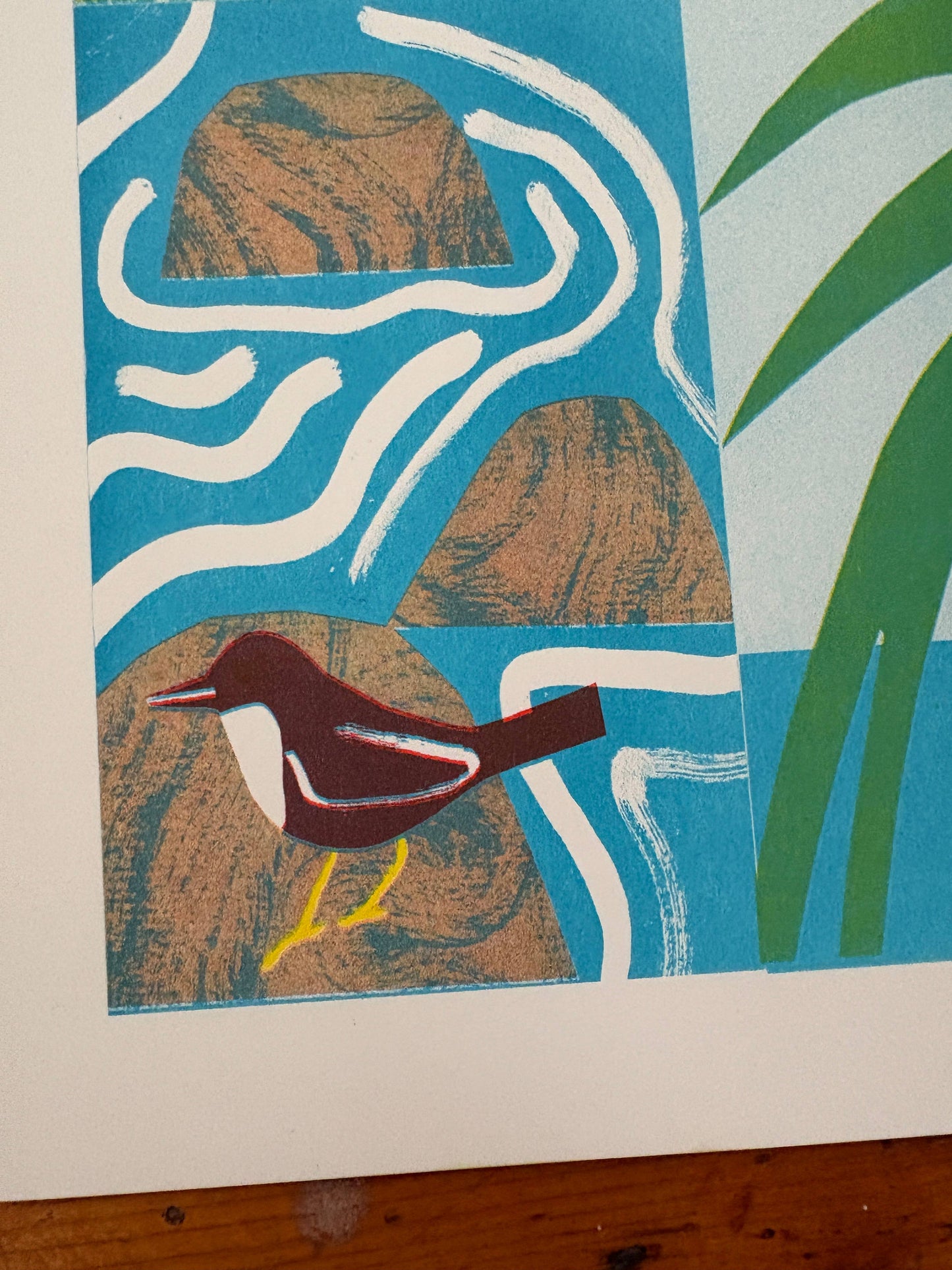 'Rivers' Colourful Nature Risograph Print