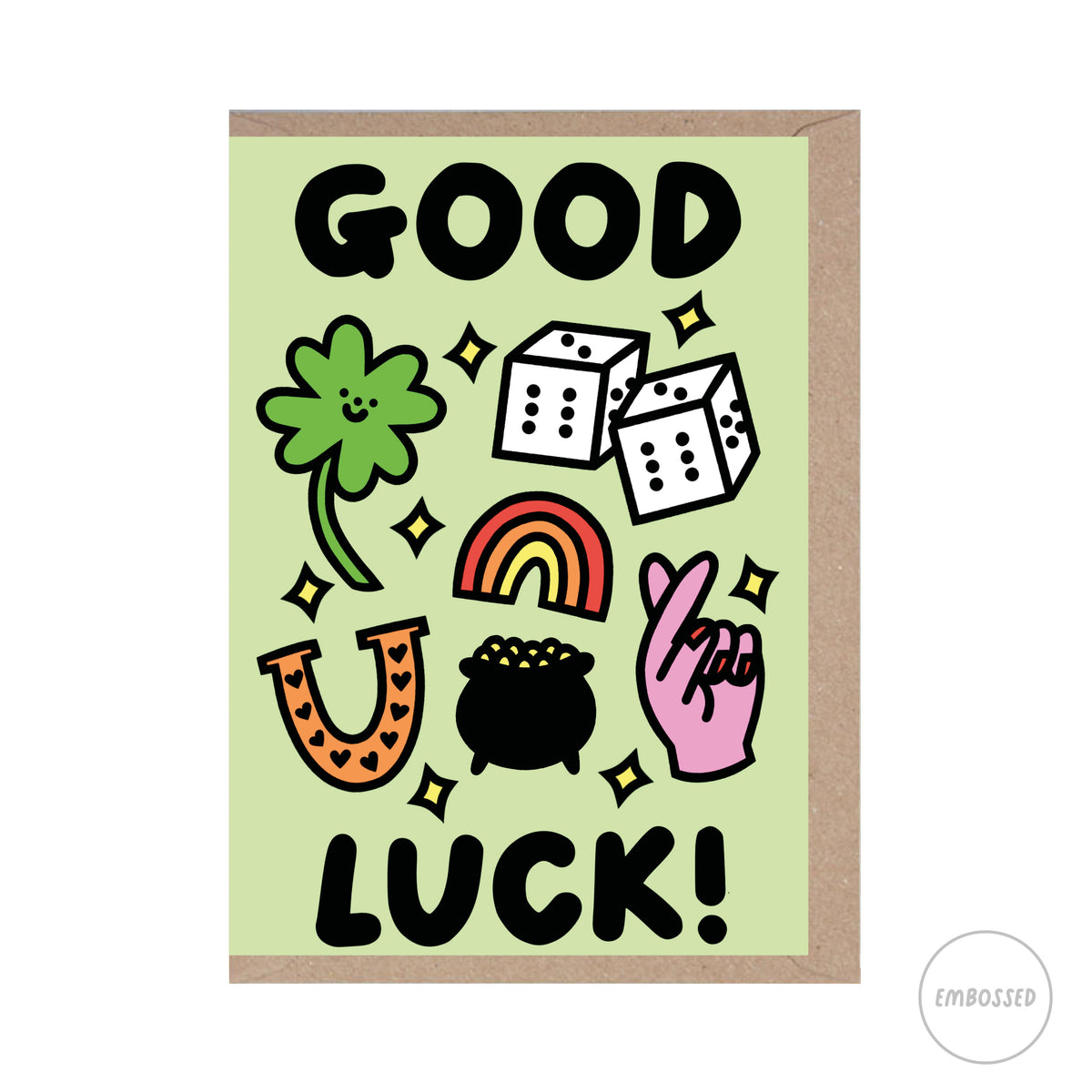 Good Luck Drawings Greeting Card