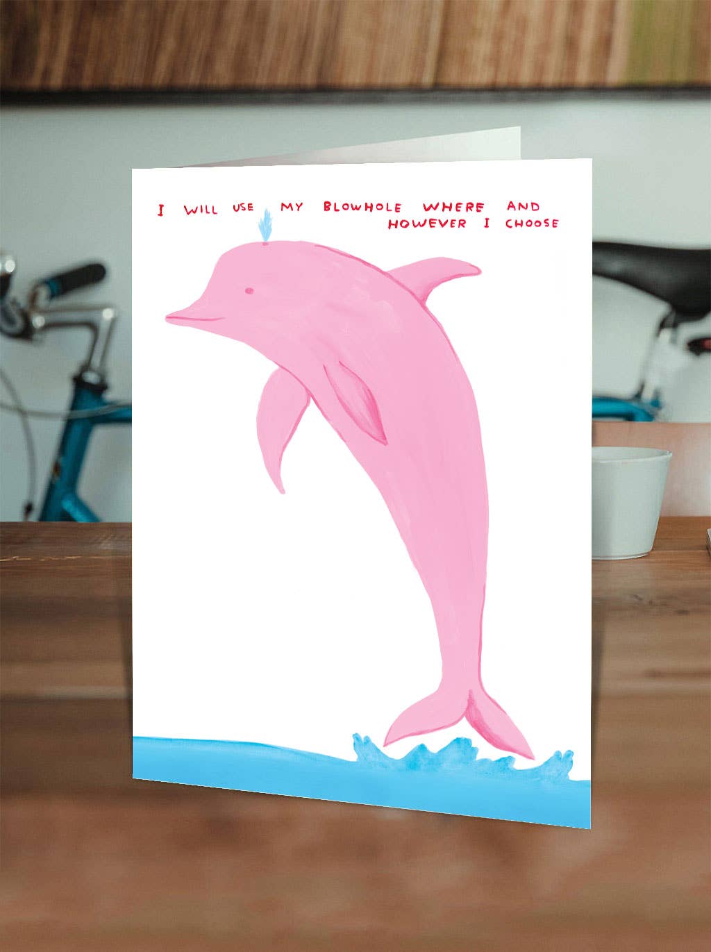 Funny Greetings Card - Blowhole by David Shrigley