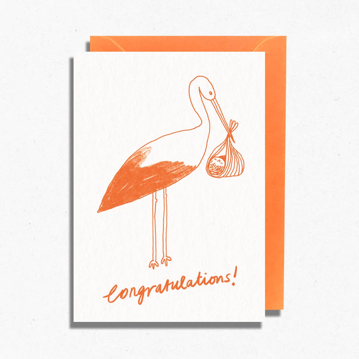Congratulations Stork Greeting Card