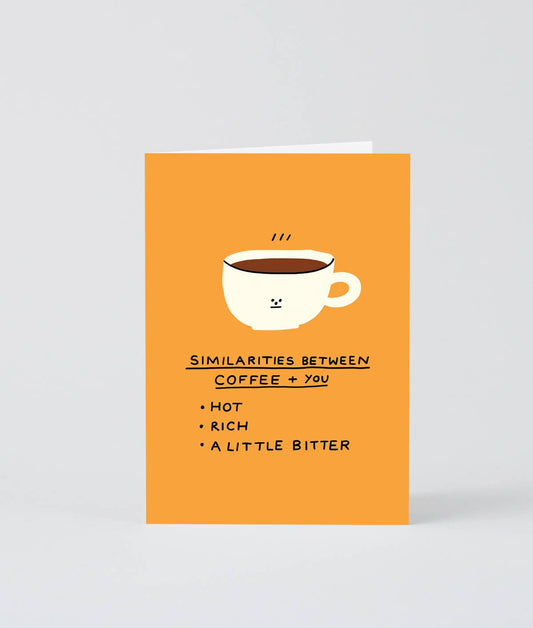 Coffee vs You Greetings Card