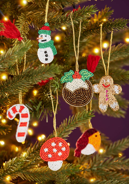 Christmas Tree Beaded Decoration