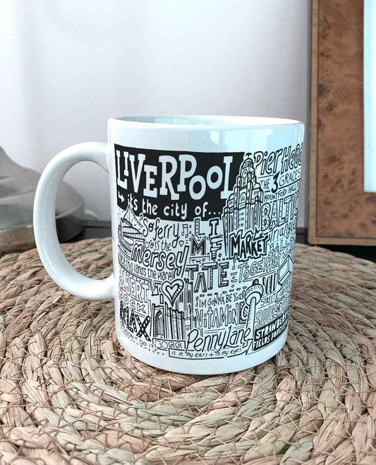 Liverpool Landmarks Illustration Mug