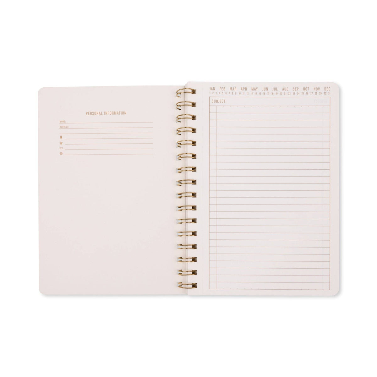 A5 Twin Wire Notebook - Green Lattice