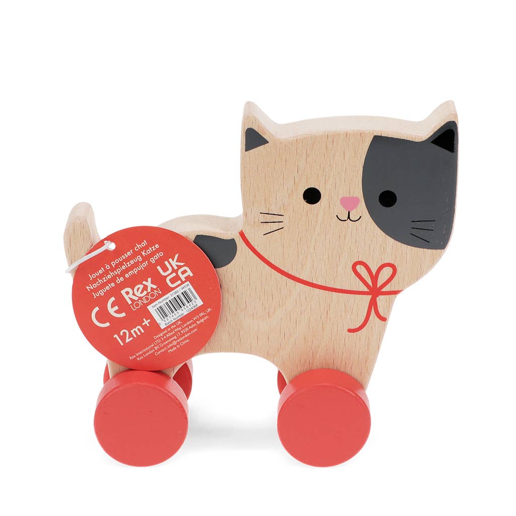 Wooden push along toy - Cat