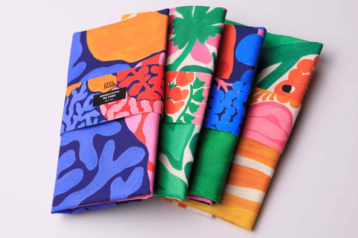 Coral Tea Towel
