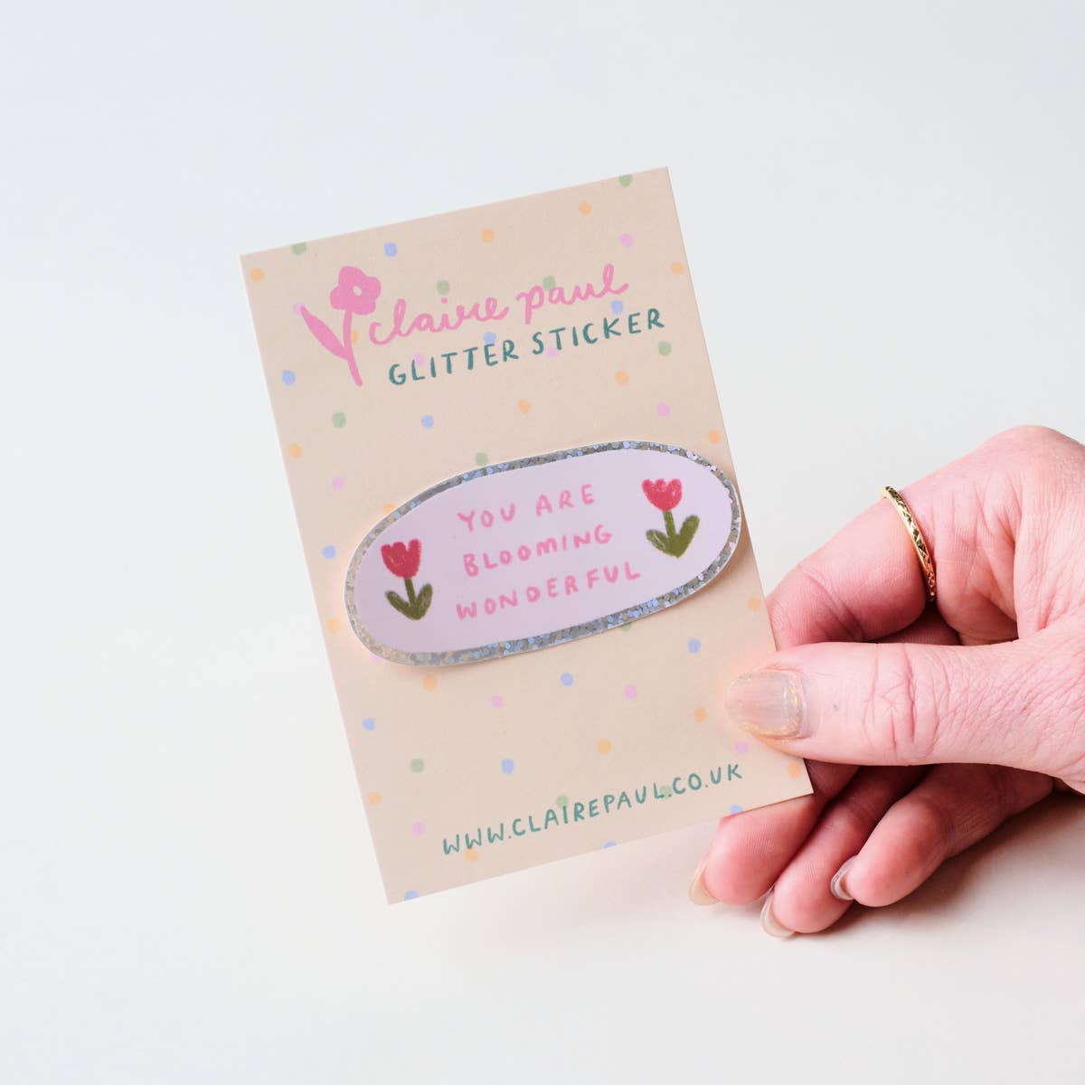 Blooming Wonderful Holographic Vinyl Sticker