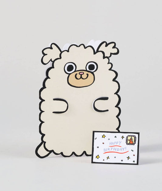 Dog with Mini Card Kid's Greetings Card