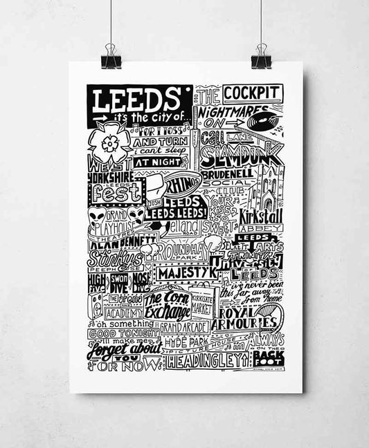 Leeds Landmarks It's The City Of Art Print