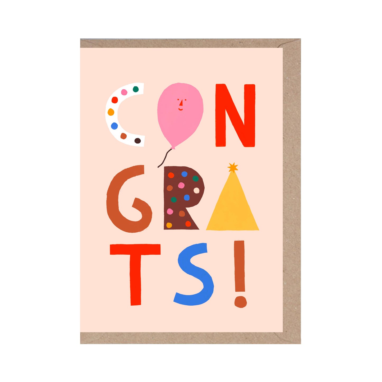 Congrats Balloon greeting Card