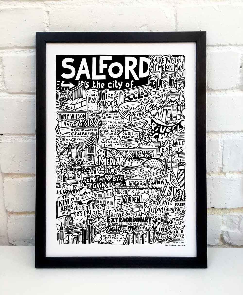 Salford Landmarks It's The City Of Art Print