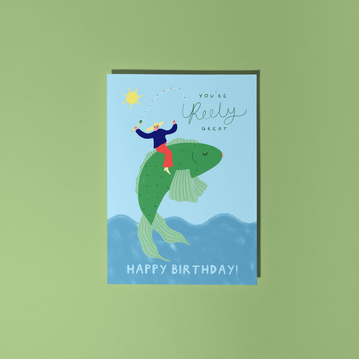 You're Reely Great Fisherman Greeting Card