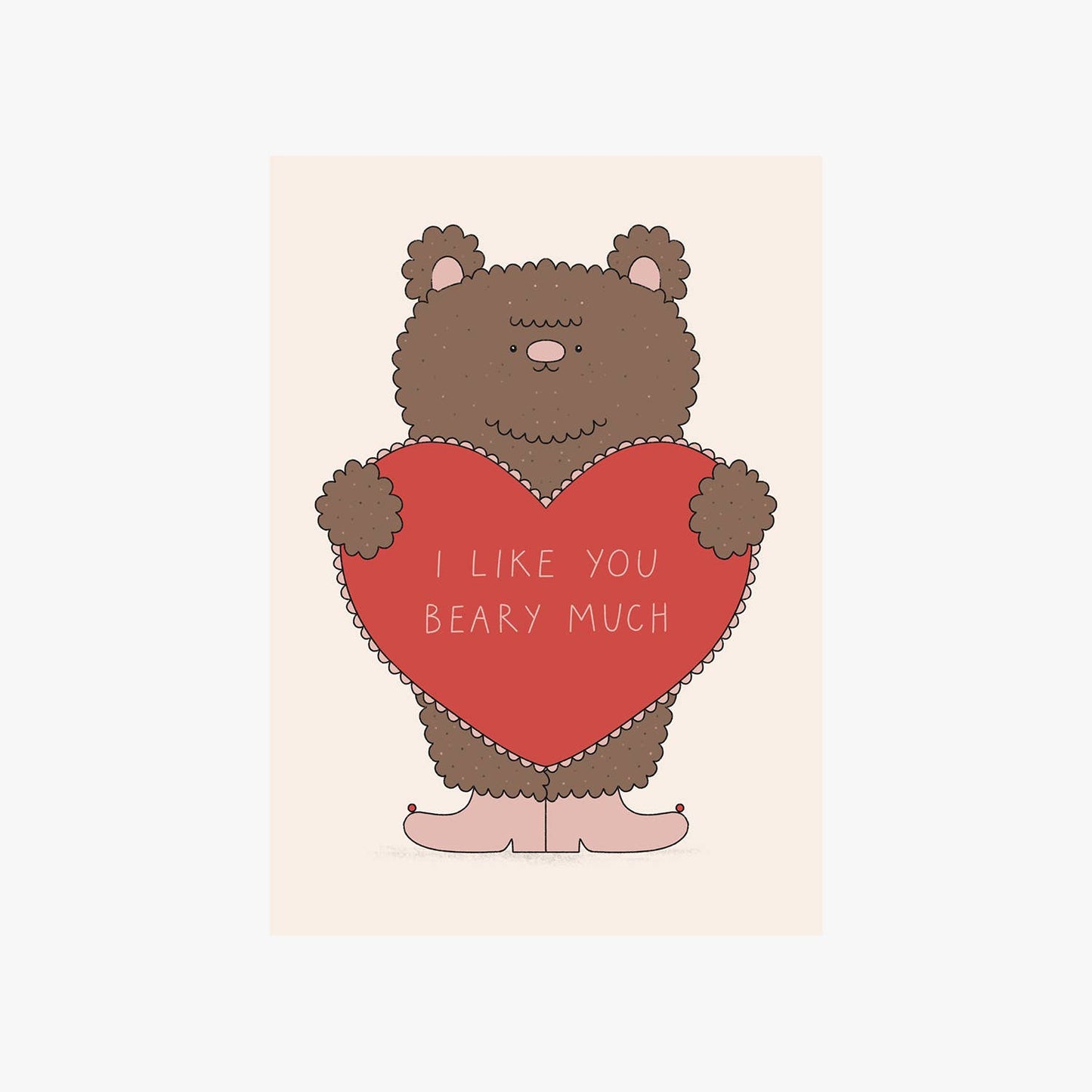 I Like You Beary Much Valentine Card