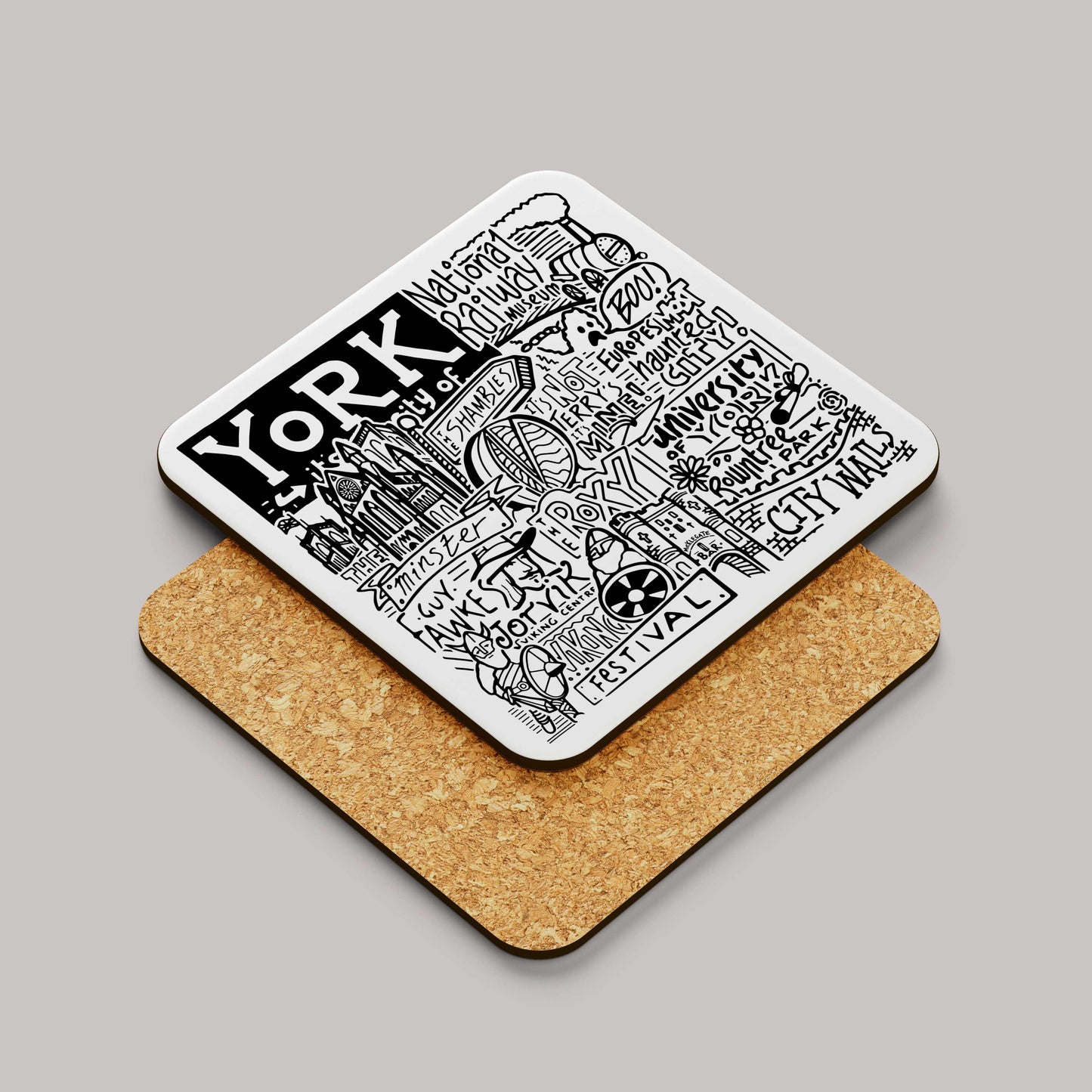 York Landmarks Square Coaster