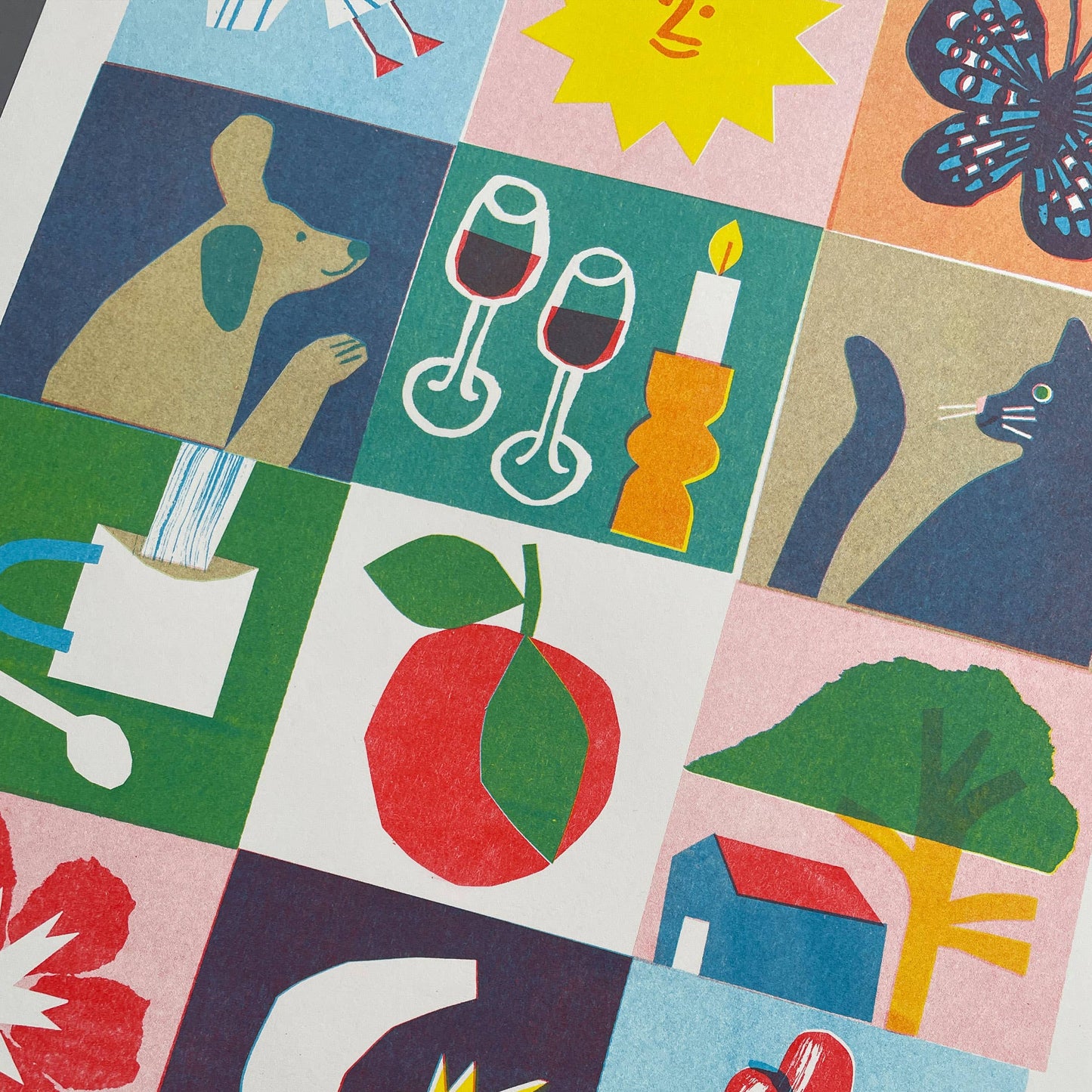 'Life Is Rich' Colourful Risograph Art Print