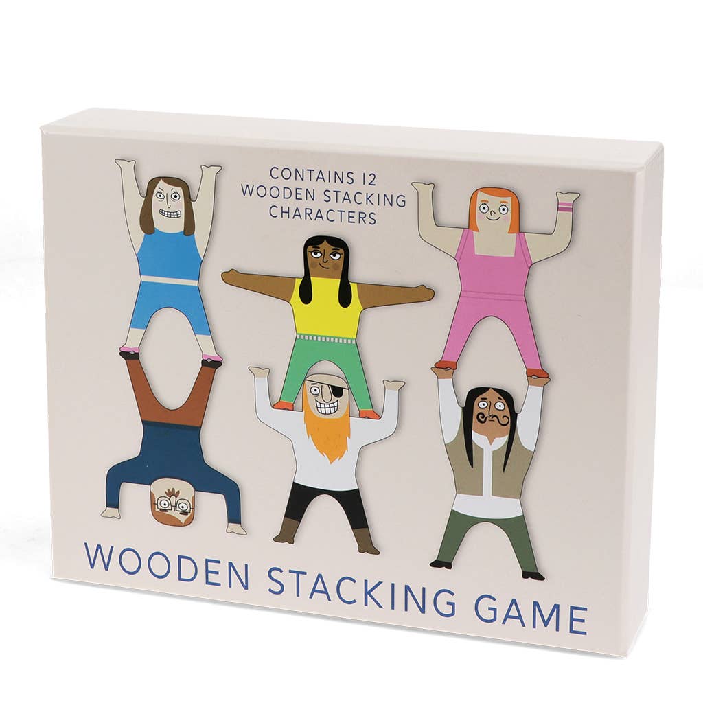 Wooden stacking characters game
