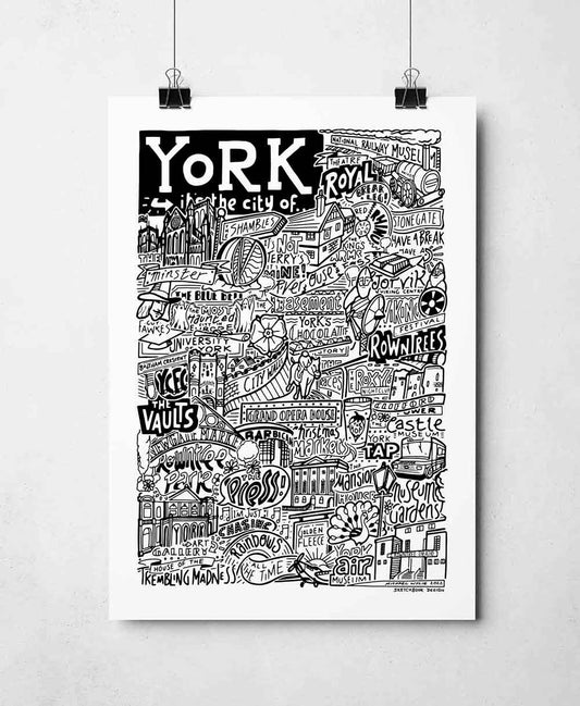 York Landmarks It's The City Of Art Print