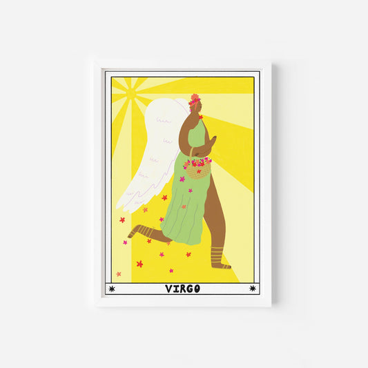 Tarot Virgo Horoscope A4 Art Print