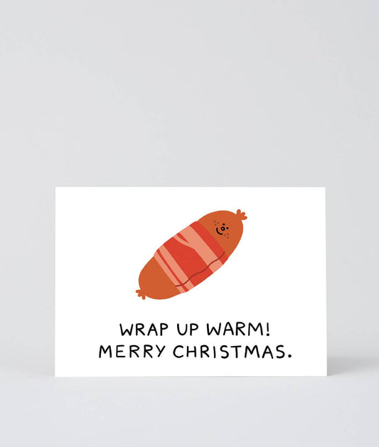 Wrap Up Warm Holiday Greeting Card