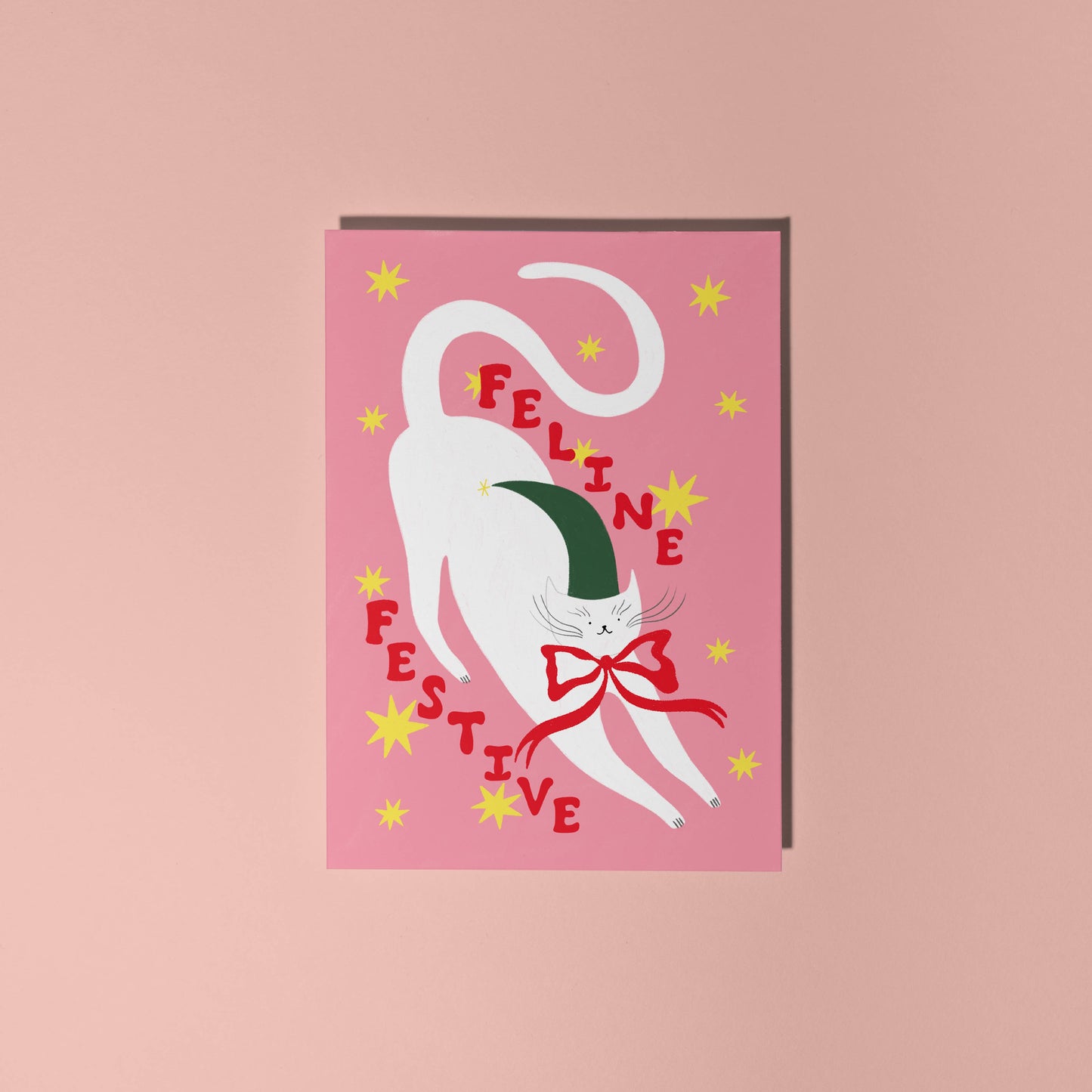 Feline Festive Christmas Card | Cat Christmas Card | Trendy