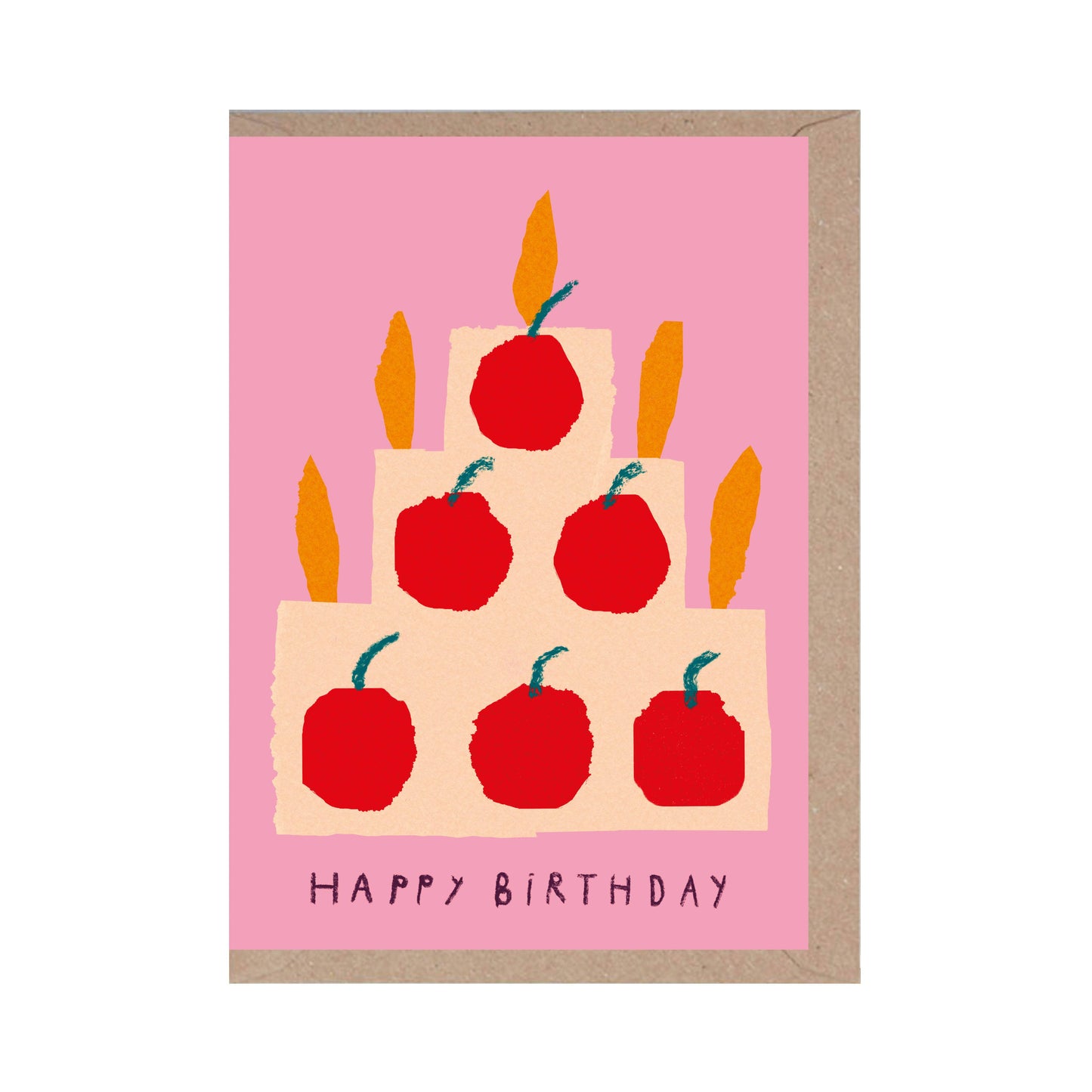 Happy Birthday Fruit Cake Greeting Card