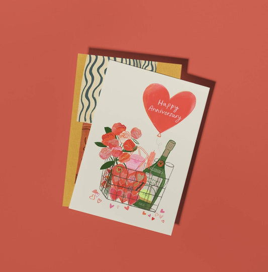 Happy Anniversary | Basket of Love | Greeting Card
