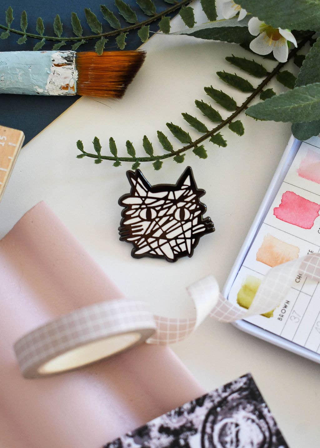 Catson Pawlock Cat Artist Pin