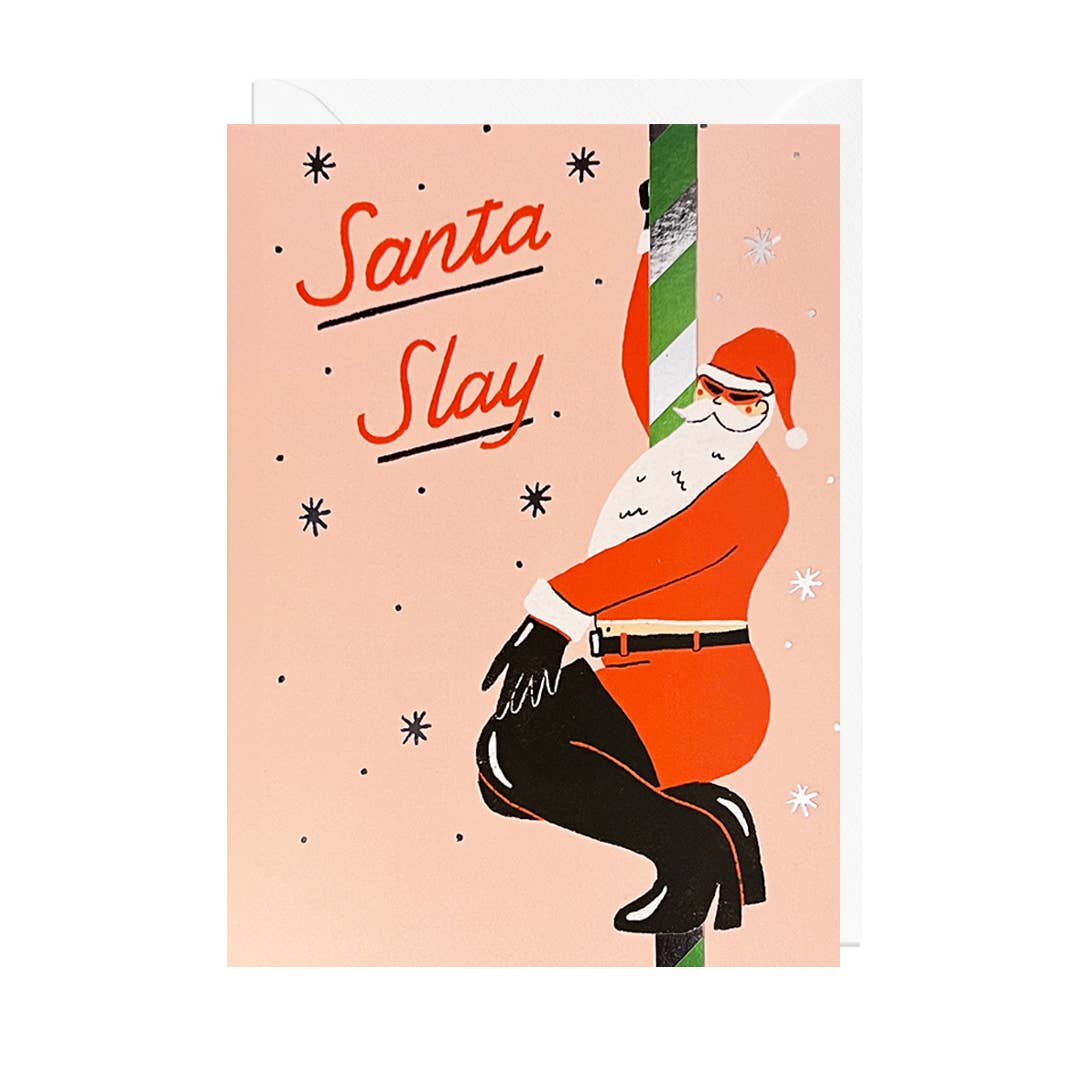 Santa Slay Foiled Card