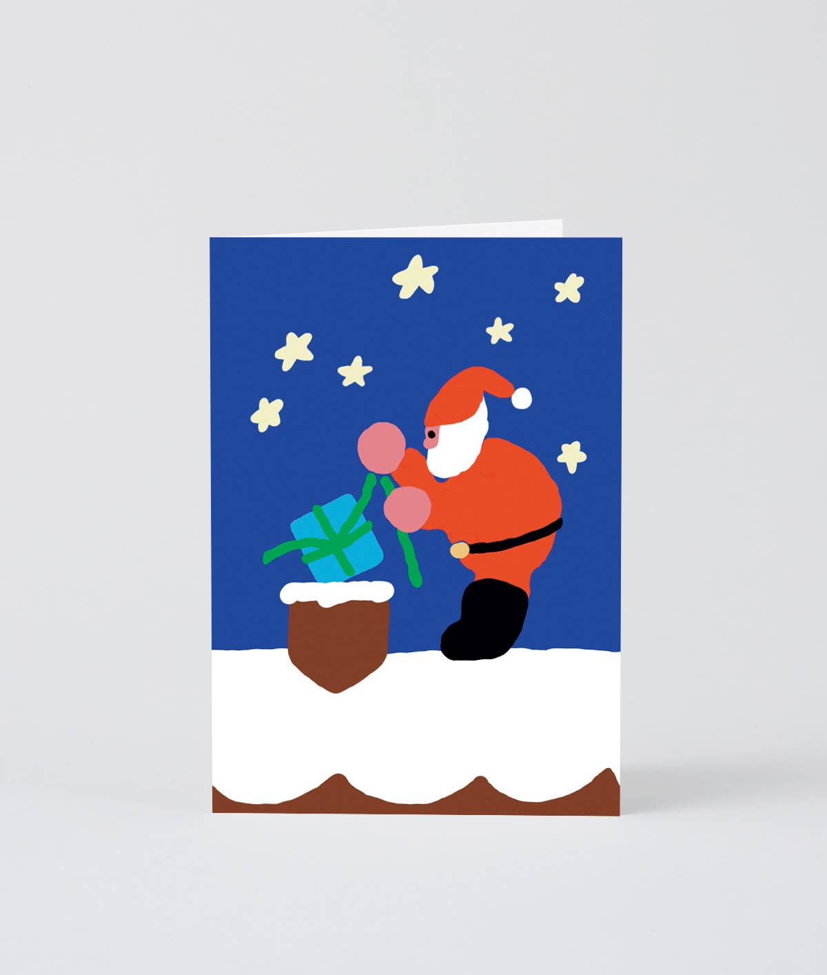 Santa Present Drop Holiday Greeting Card