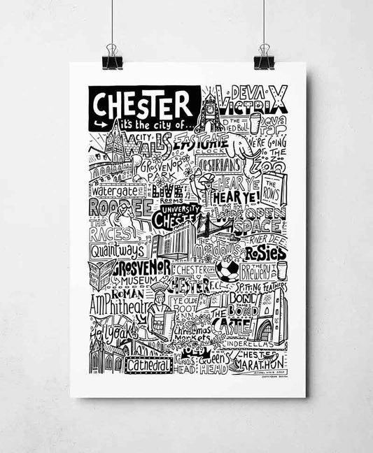 Chester Landmarks It's The City Of Art Print