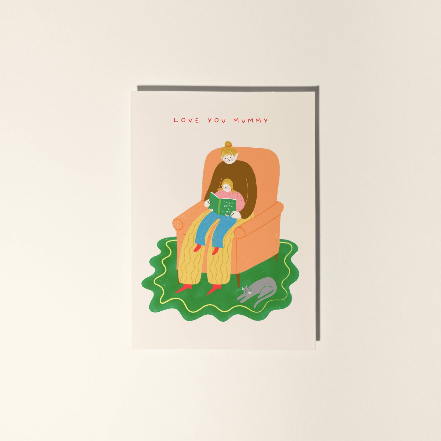 Cosy Reading Mummy Greeting Card
