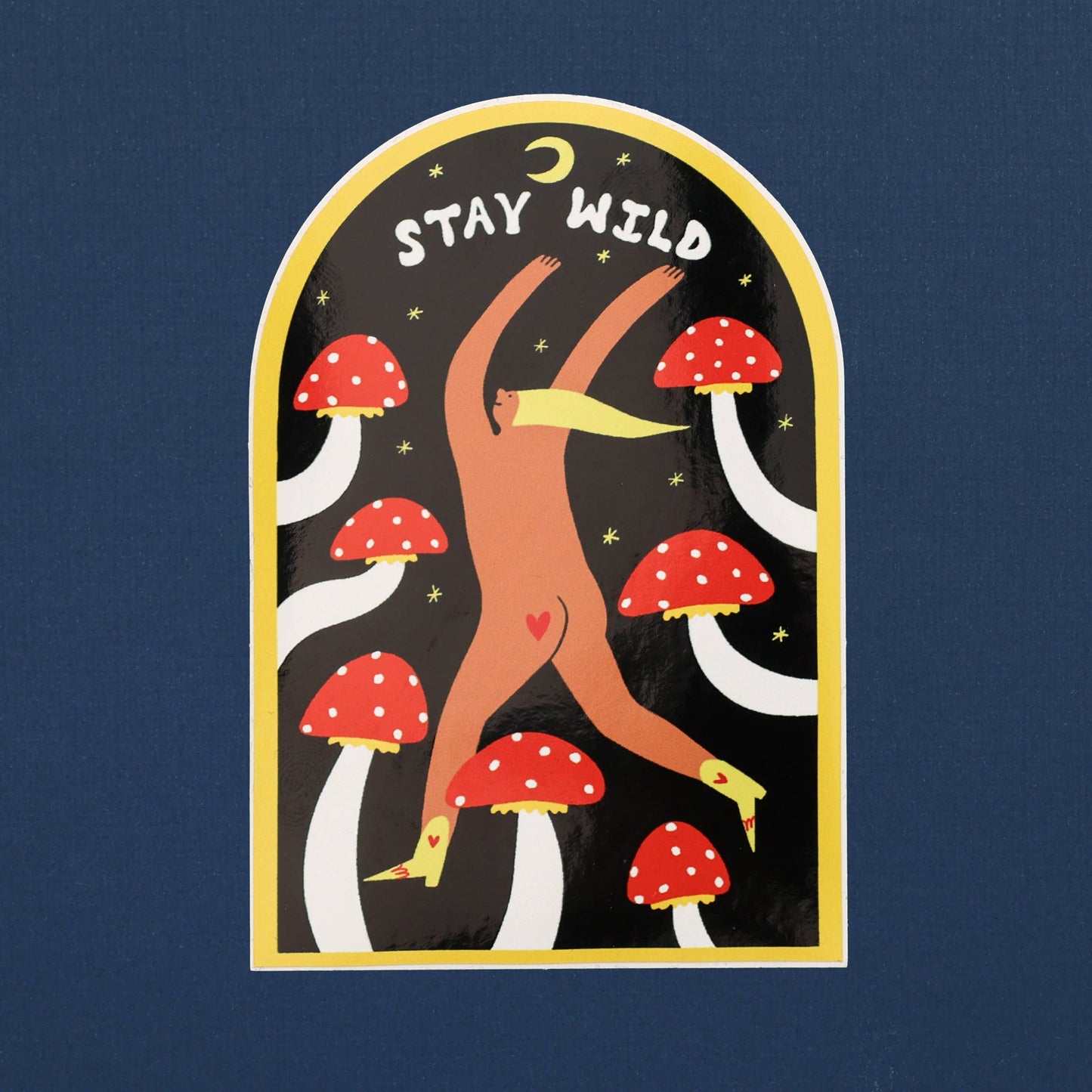 Stay Wild Mushroom Vinyl Sticker