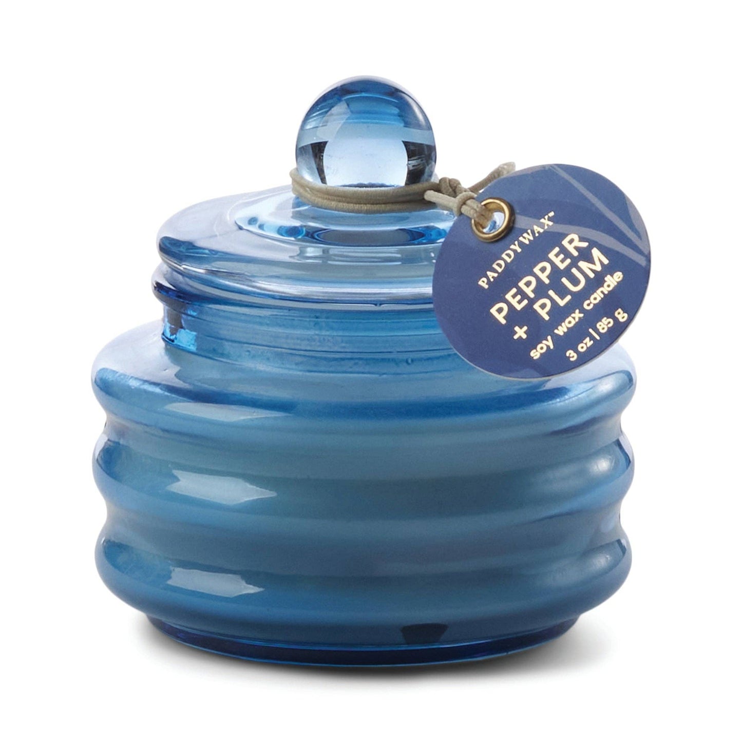 Beam Glass Candle - Bright Blue - Pepper & Plum