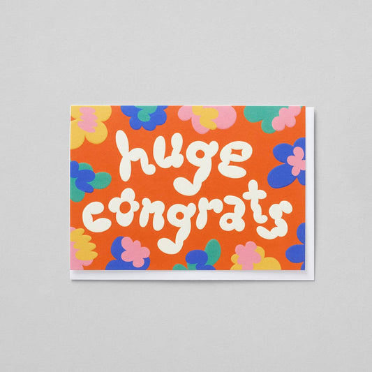 Huge Congrats Embossed Greetings Card