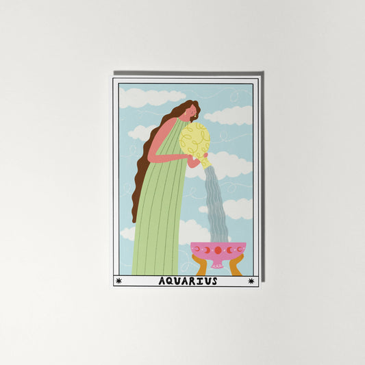 Tarot Aquarius Birthday Card | Horoscope | Zodiac Birthday