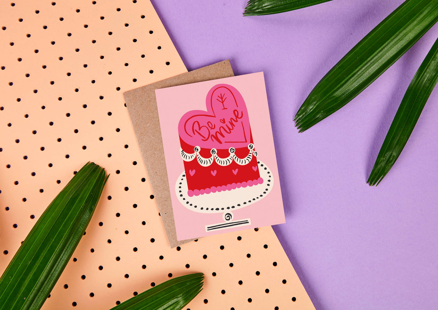 Be Mine Cake Greeting Card