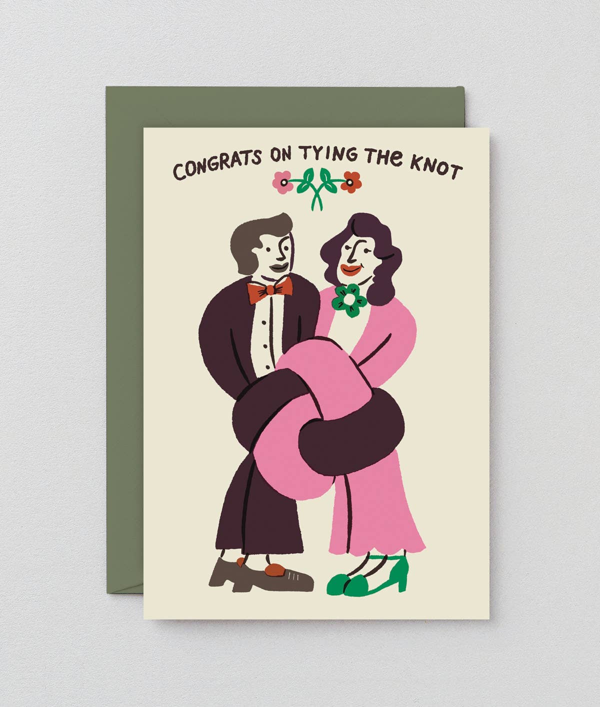 Congrats On Tying The Knot Greetings Card
