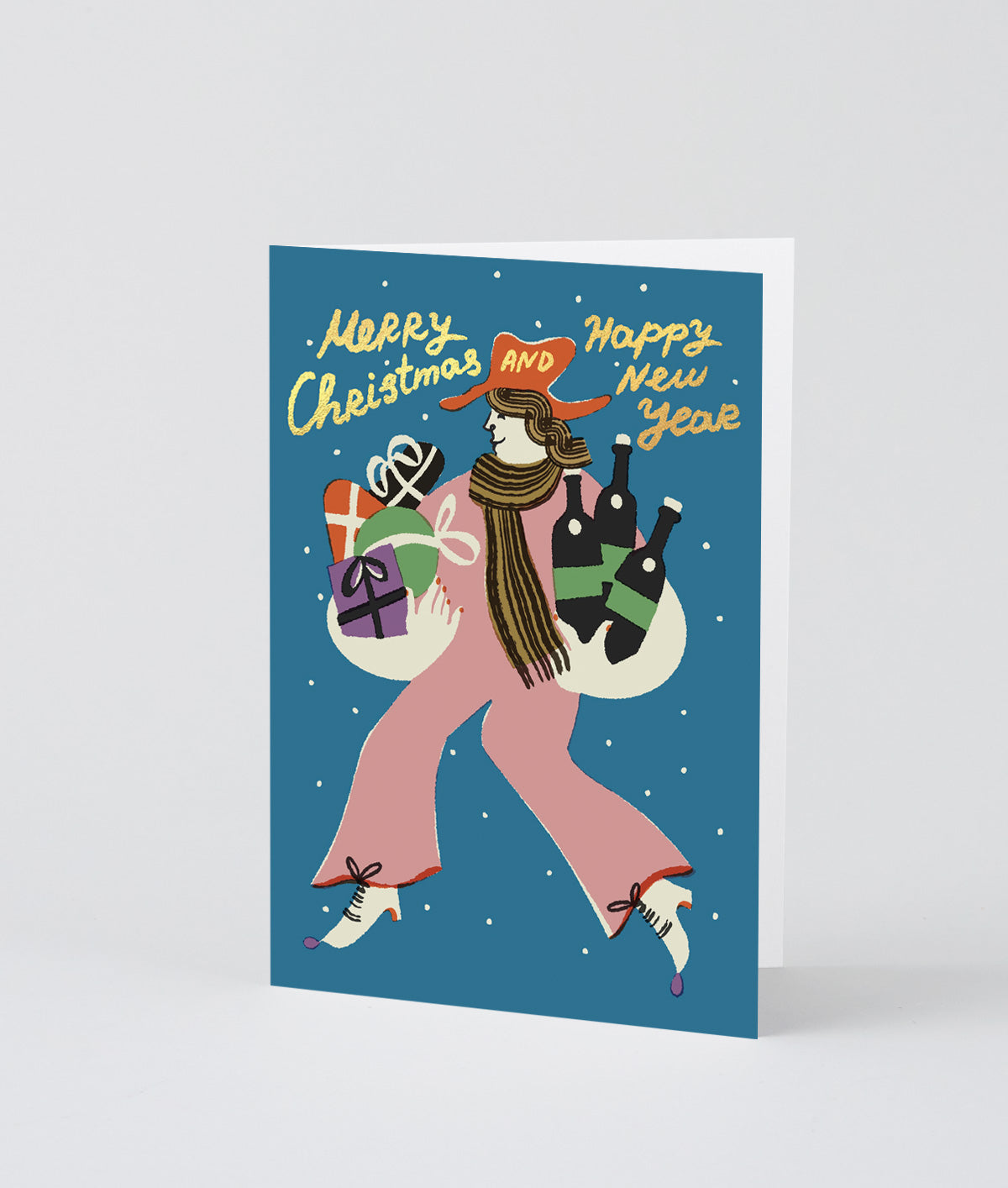 Happy Christmas And A Happy New Year Greeting Card