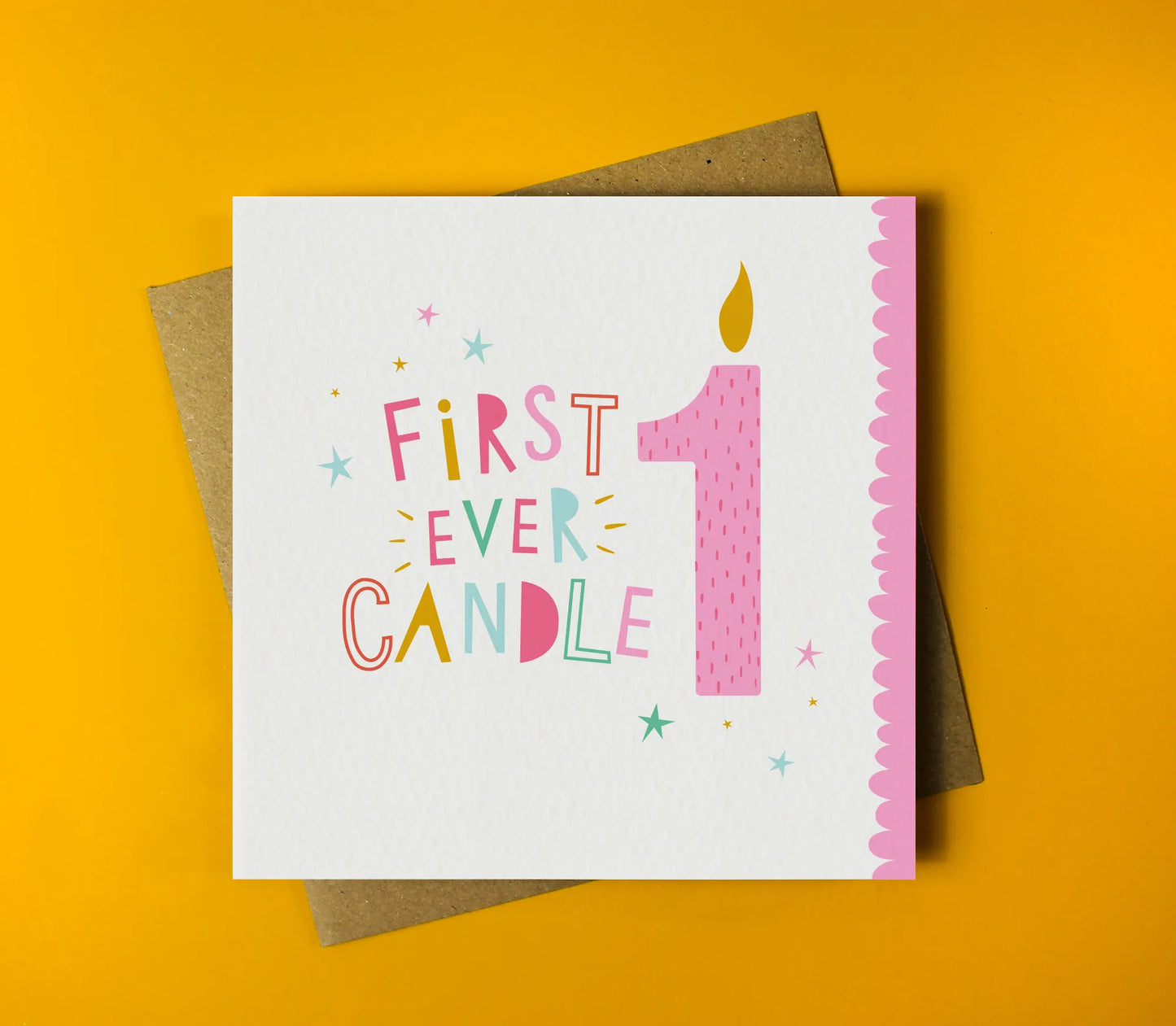 First Ever Candle Birthday Card by Dotty Black
