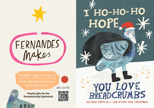 Ho Ho Hope Breadcrumbs Greeting Card
