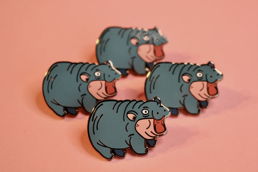 Pygmy Hippo Enamel Pin
