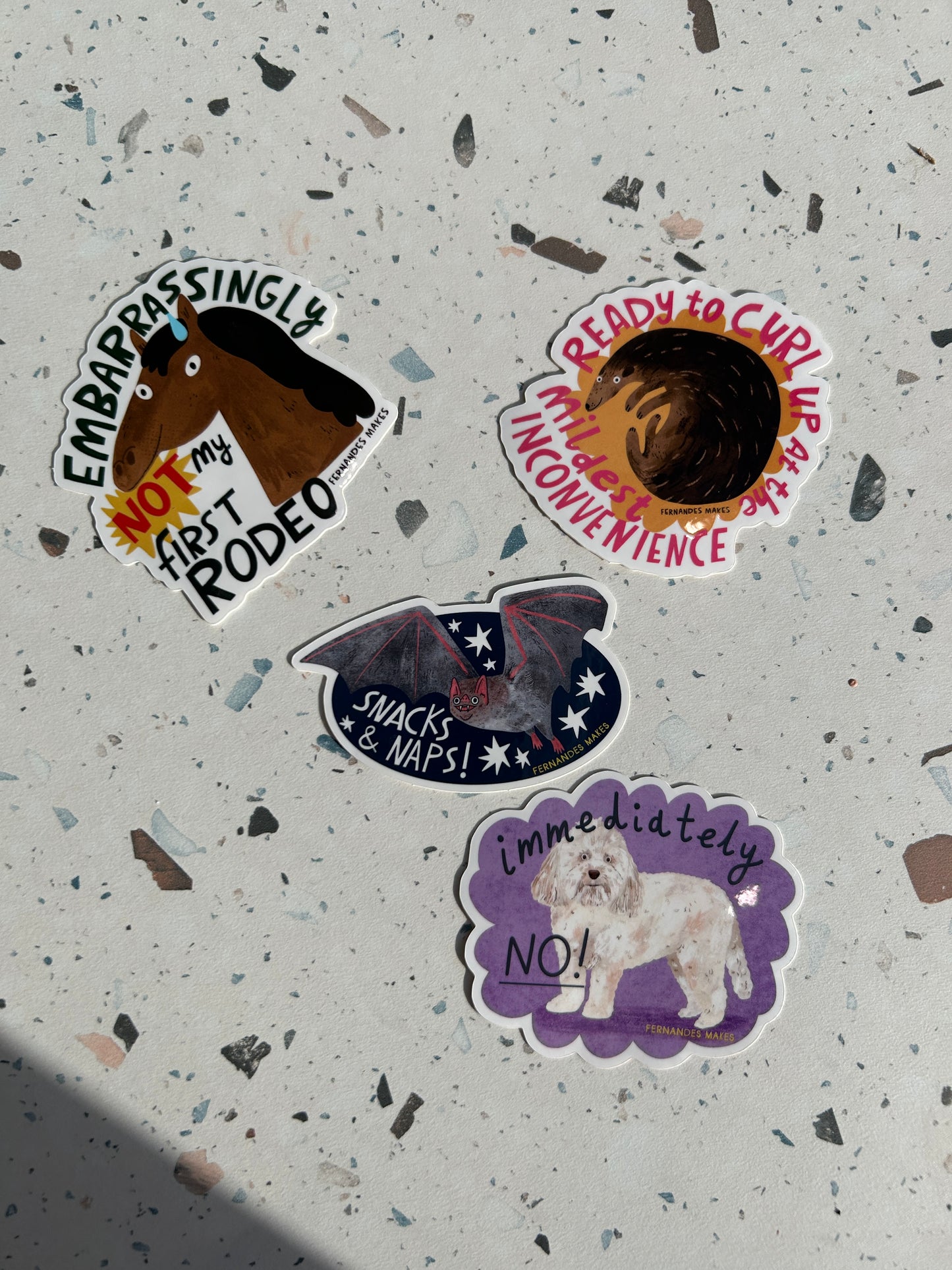 Snacks & Naps Bat Vinyl Sticker