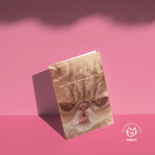 you're Doing Amazing Sweetie Cat A6 Greeting Card