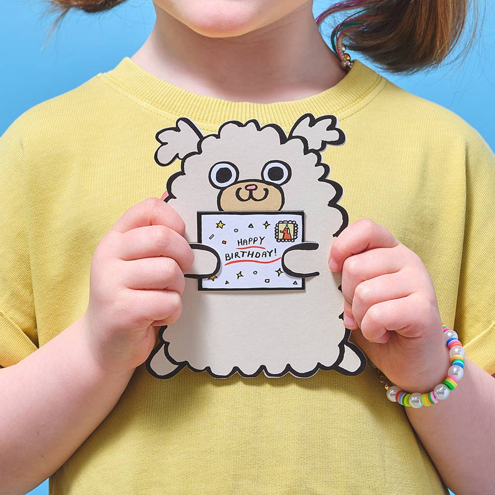 Dog with Mini Card Kid's Greetings Card